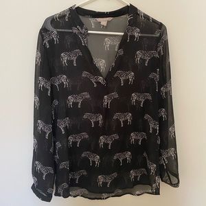 Banana Republic Zebra Blouse